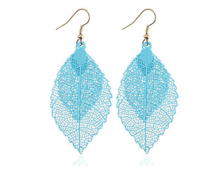 Chakras Activated Leaf Earrings ChakrasActivated Communication (Turquoise) 