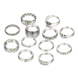 Enchanting Solstice Ring Set ChakrasActivated Silver 