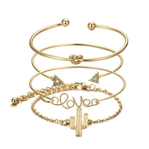 "Love Conquers All" Stackable Bracelet Set ChakrasActivated 