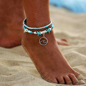 Ocean Essence Double Layer Anklet ChakrasActivated 