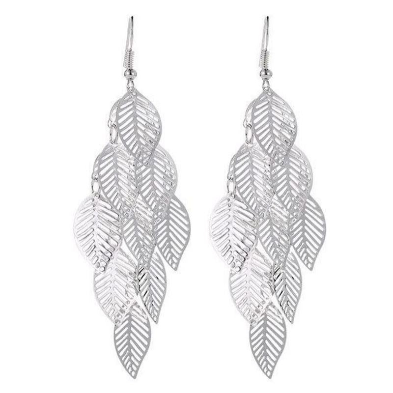 Revive Leaf Earrings ChakrasActivated Silver 